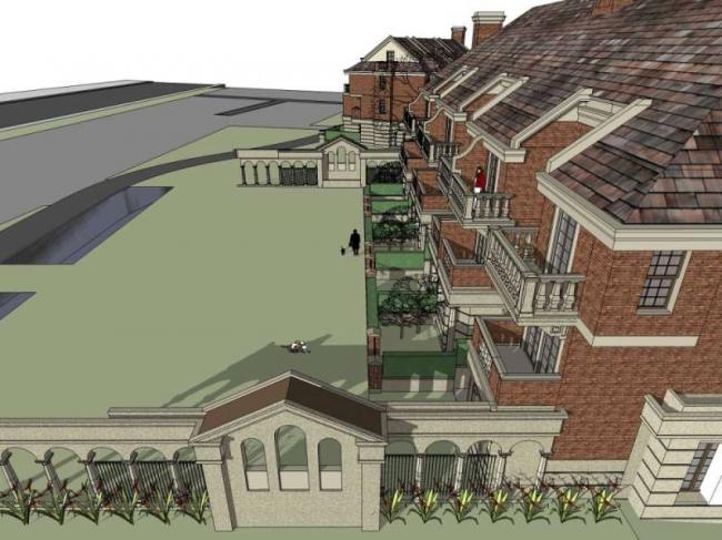 Sketchup别墅模型|联排别墅，英式古典风格