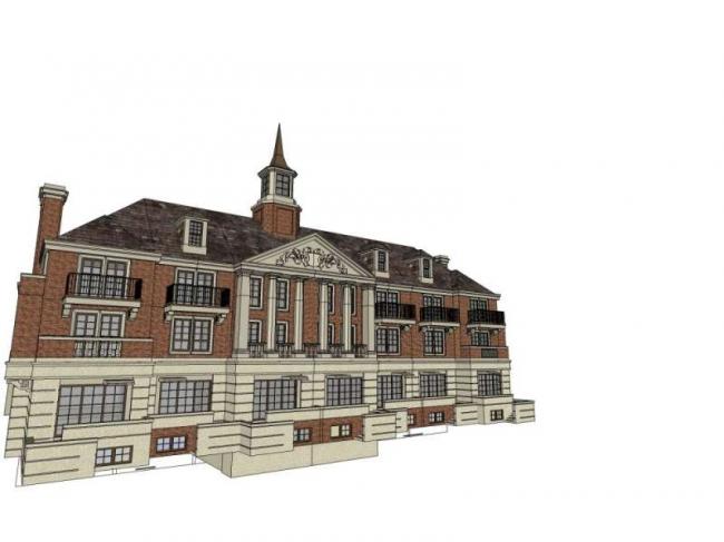 Sketchup别墅模型|联排别墅，英式古典风格