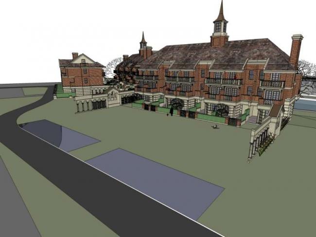 Sketchup别墅模型|联排别墅，英式古典风格