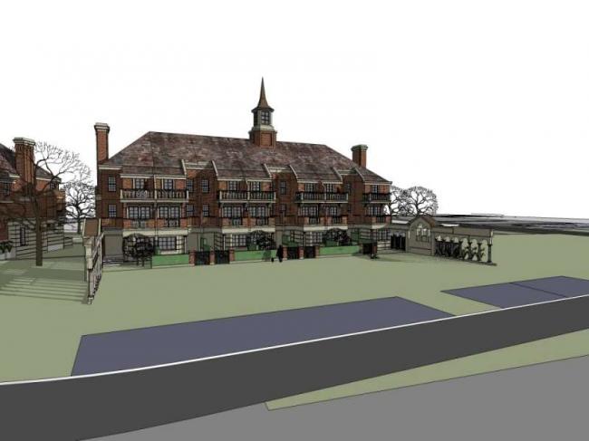 Sketchup别墅模型|联排别墅，英式古典风格