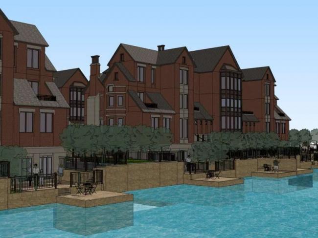 Sketchup别墅模型|联排别墅，古典风格