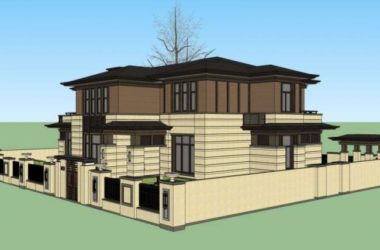 Sketchup别墅模型|独栋别墅，古典风格-BIM建筑网