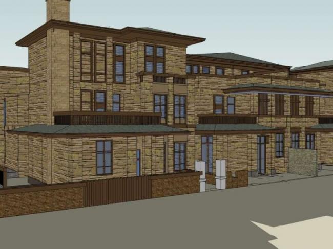 Sketchup别墅模型|双拼别墅，古典风格