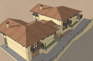 Sketchup别墅模型|叠拼别墅，古典风格-BIM建筑网