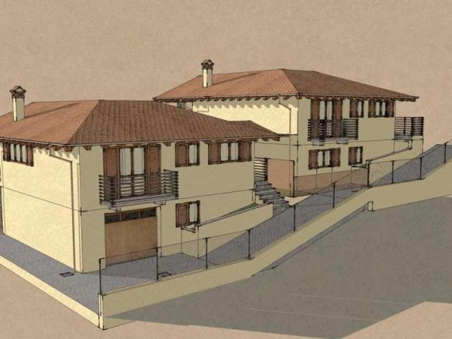 Sketchup别墅模型|叠拼别墅，古典风格