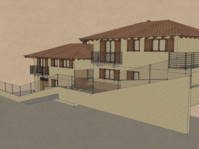 Sketchup别墅模型|叠拼别墅，古典风格