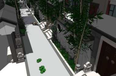 Sketchup别墅模型|联排别墅，中式风格-BIM建筑网