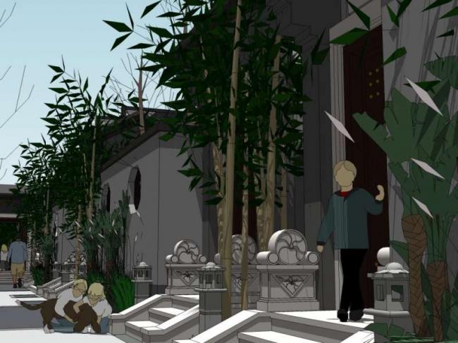 Sketchup别墅模型|联排别墅，中式风格