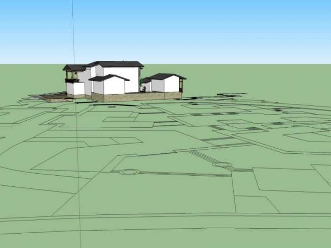 Sketchup别墅模型|独栋别墅，中式风格