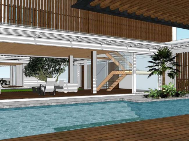 Sketchup别墅模型|独栋别墅，现代风格