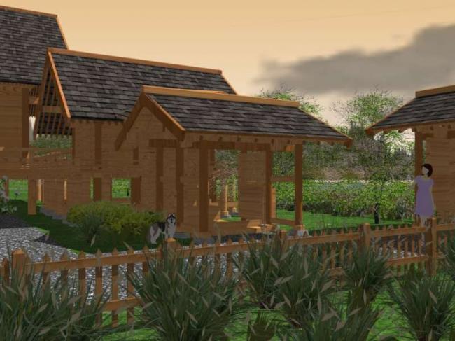 Sketchup别墅模型|独栋别墅，中式风格