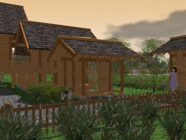 Sketchup别墅模型|独栋别墅，中式风格