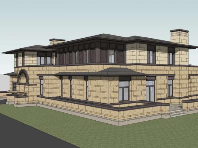 Sketchup别墅模型|独栋别墅，古典风格