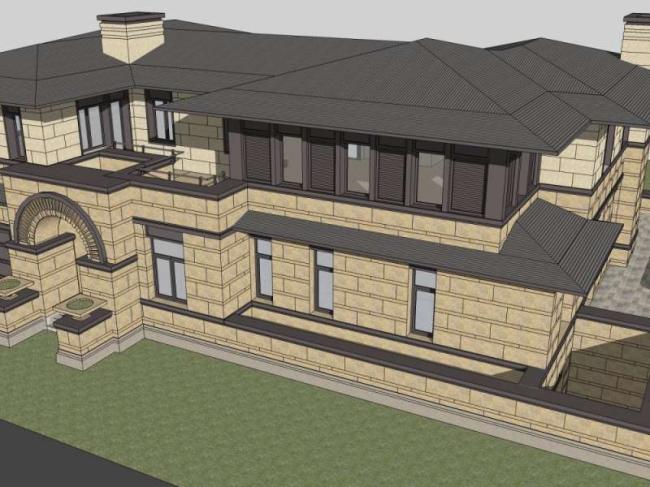 Sketchup别墅模型|独栋别墅，古典风格