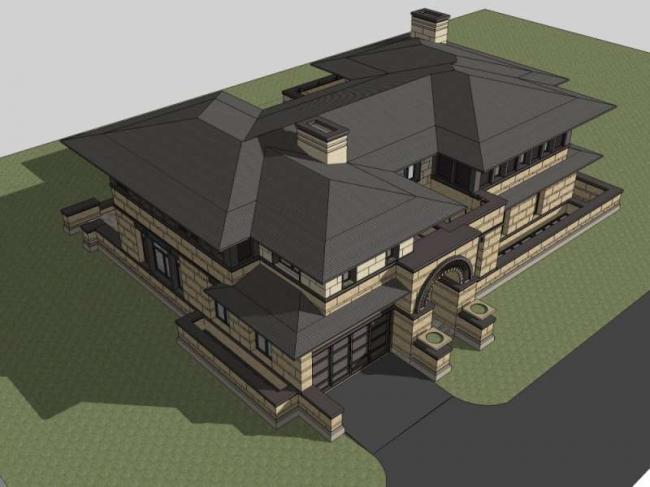 Sketchup别墅模型|独栋别墅，古典风格