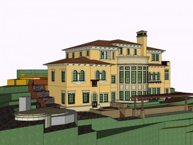 Sketchup别墅模型|多层别墅，古典风格
