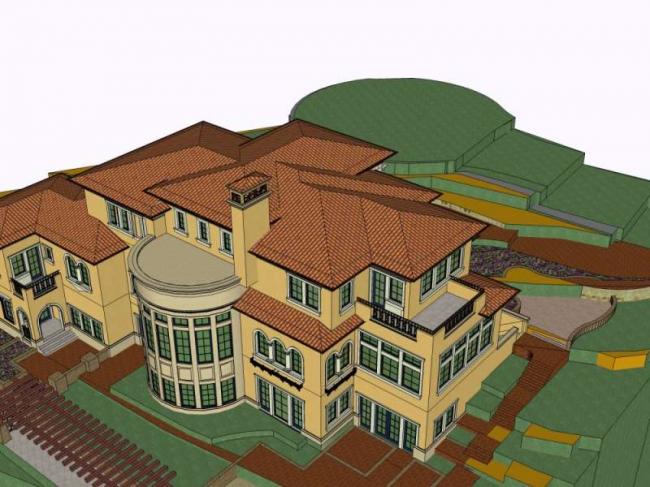 Sketchup别墅模型|多层别墅，古典风格