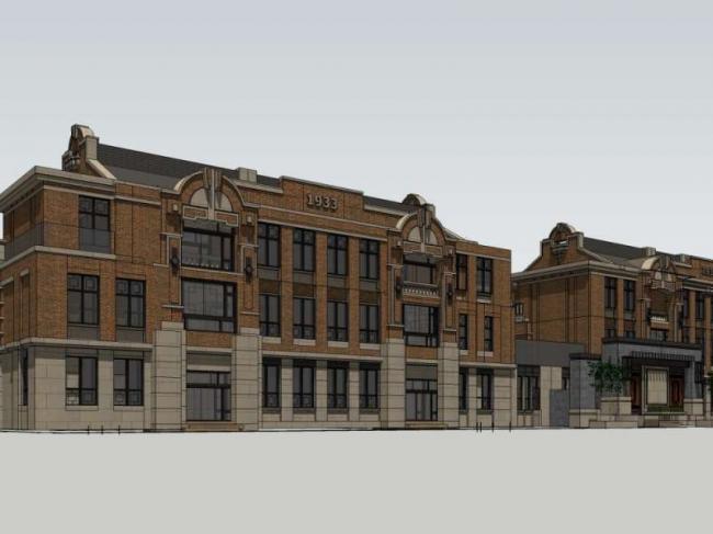 Sketchup别墅模型|联排别墅，欧式古典风格