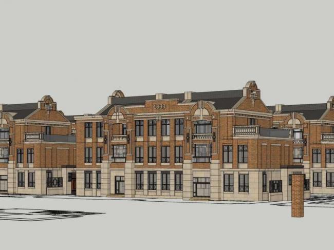 Sketchup别墅模型|联排别墅，欧式古典风格