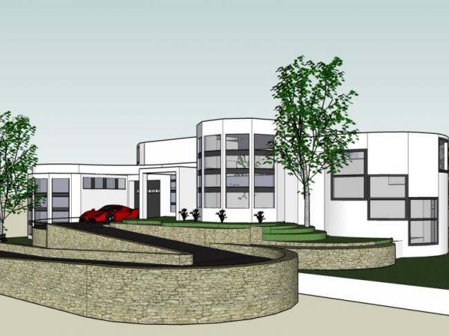 Sketchup别墅模型|独栋别墅，现代风格