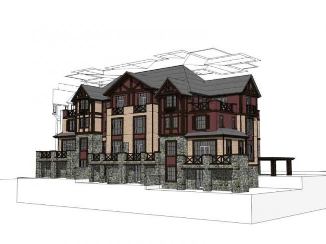 Sketchup别墅模型|双拼别墅，欧式古典风格