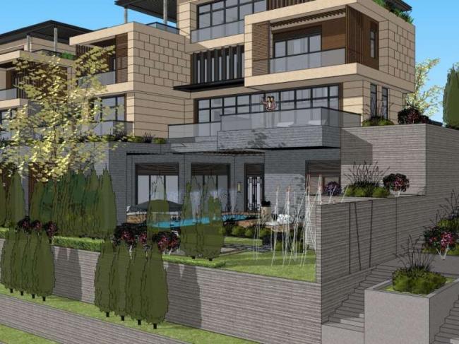 Sketchup别墅模型|双拼别墅，古典风格