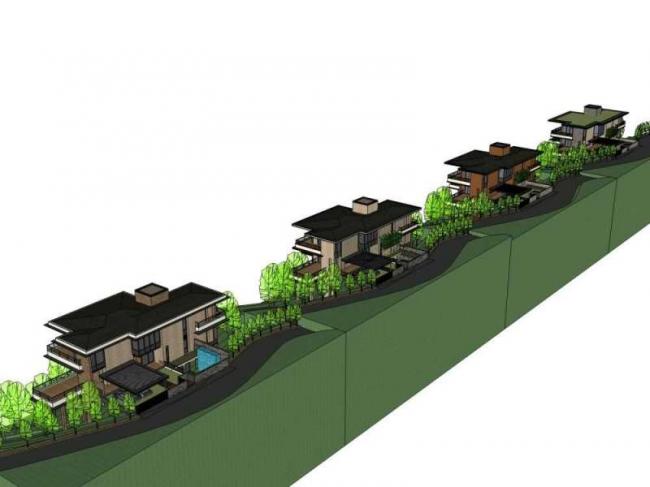 Sketchup别墅模型|多层别墅，现代风格