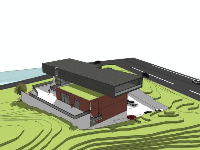 Sketchup别墅模型|独栋山地别墅，现代风格
