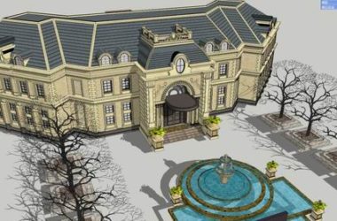 Sketchup别墅模型|独栋别墅，欧式古典风格-BIM建筑网