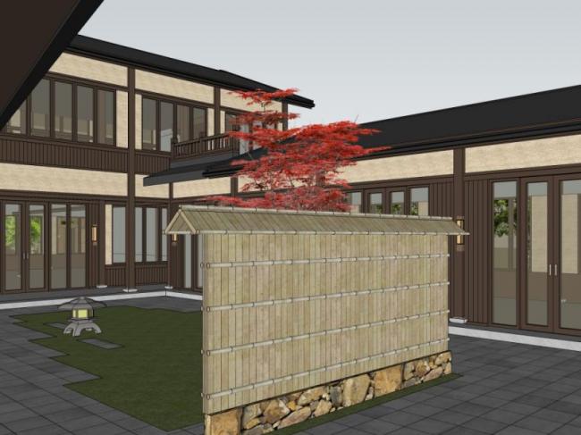 Sketchup别墅模型|别墅，现代中式风格