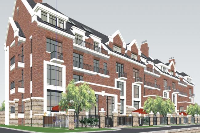 Sketchup别墅模型|英式叠拼别墅，古典风格