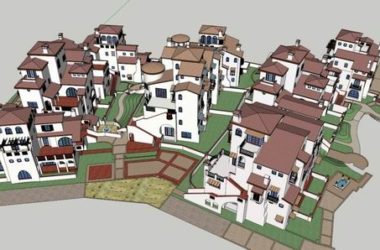 Sketchup别墅模型|别墅群，西班牙古典风格-BIM建筑网