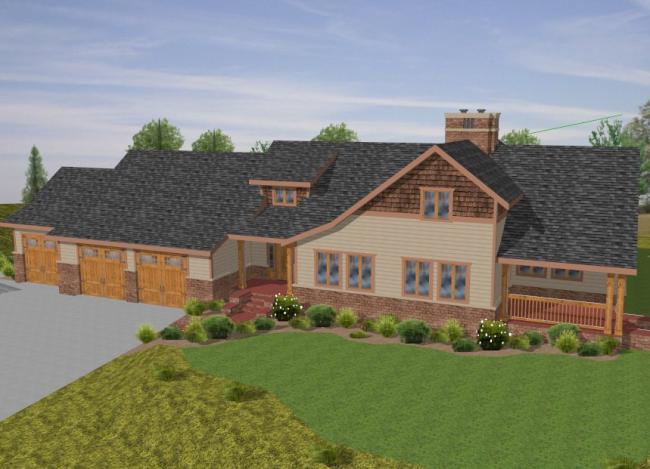 Sketchup别墅模型|独栋别墅，古典风格