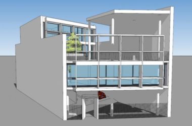 Sketchup别墅模型|库鲁切特住宅，别墅，现代风格-BIM建筑网