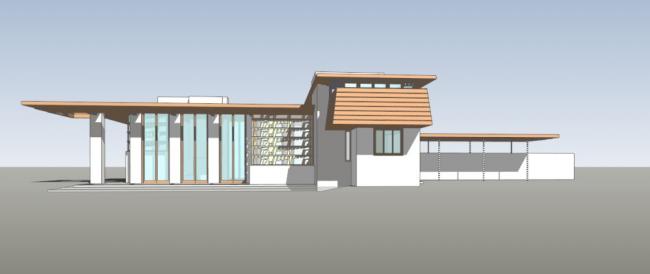 Sketchup别墅模型|戈登住宅，别墅，现代风格