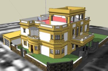 Sketchup别墅模型|独栋别墅，现代风格-BIM建筑网