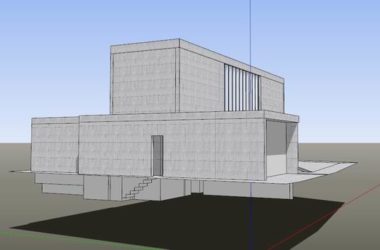 Sketchup别墅模型|安腾忠雄·lee住宅，别墅，现代风格-BIM建筑网