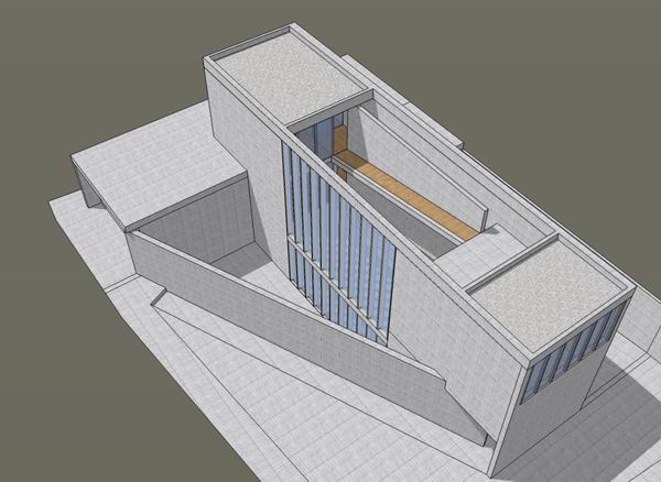 Sketchup别墅模型|安腾忠雄·lee住宅，别墅，现代风格