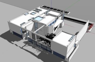 Sketchup别墅模型|独栋海滩别墅，现代风格-BIM建筑网