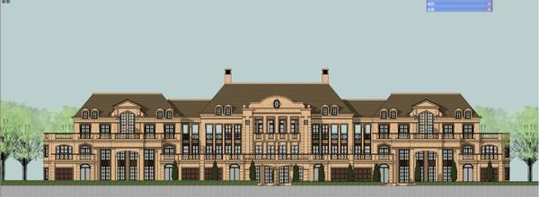 Sketchup别墅模型|联排别墅，古典风格，多层