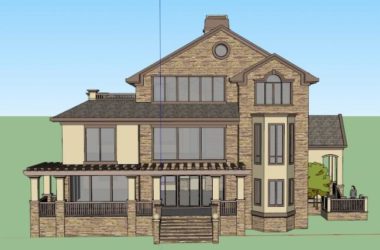 Sketchup别墅模型|独栋别墅，古典风格-BIM建筑网