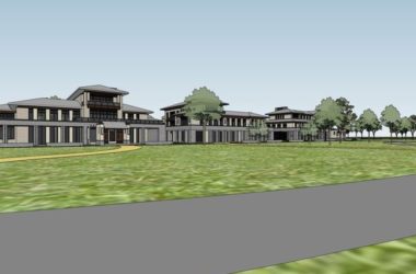 Sketchup别墅模型|独栋沿湖别墅群，古典风格-BIM建筑网