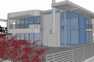 Sketchup别墅模型|独栋海滩别墅，现代风格-BIM建筑网
