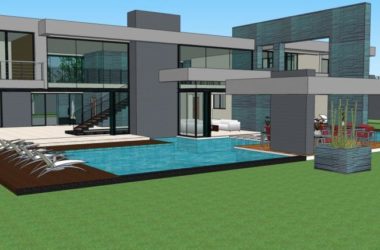 Sketchup别墅模型|独栋精装别墅，现代风格-BIM建筑网