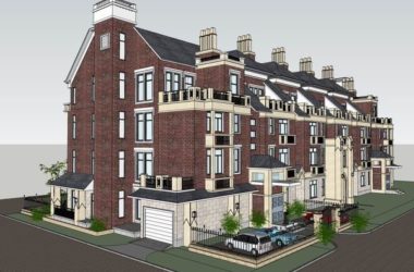 Sketchup别墅模型|叠拼别墅，古典风格-BIM建筑网