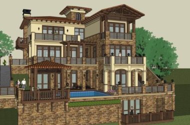 Sketchup别墅模型|独栋别墅，古典风格-BIM建筑网