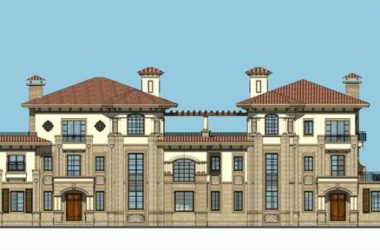 Sketchup别墅模型|双拼别墅，古典风格-BIM建筑网