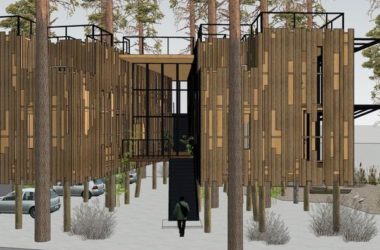 Sketchup别墅模型|独栋林中别墅，现代风格-BIM建筑网