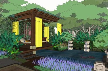 Sketchup别墅模型|独栋别墅，东南亚古典风格-BIM建筑网