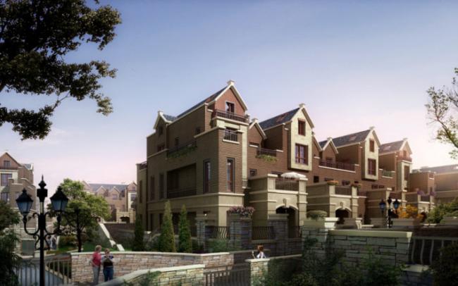 Sketchup别墅模型|联排别墅，英式古典风格